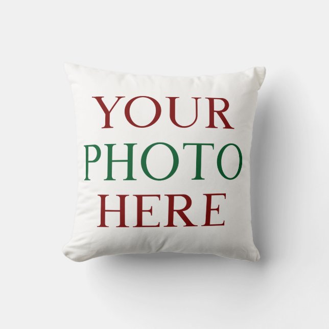 Customized Personalized Photo Double Sided DIY Throw Pillow (Front)