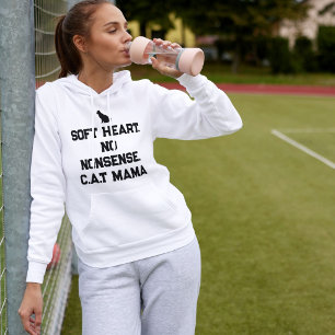 Customized Pet Cat Lover Cute Black And White Text Hoodie