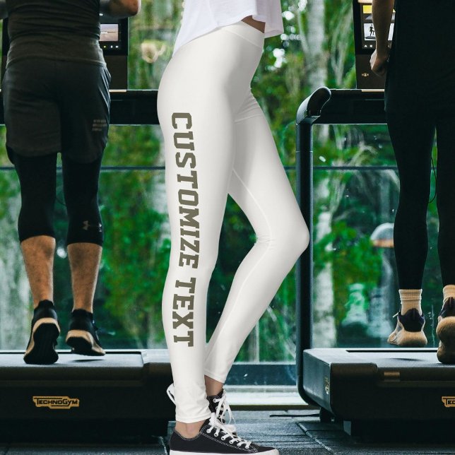 Customized Pet Cat Lover Warm Neutral Dark Olive Leggings (Creator Uploaded)