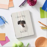 Customized Pet Dog Cat  iPad Air Cover<br><div class="desc">Design features the cutest little Dashshund in a hanging blanket.  Ideal gift idea for yourself or others for any special occasion.</div>