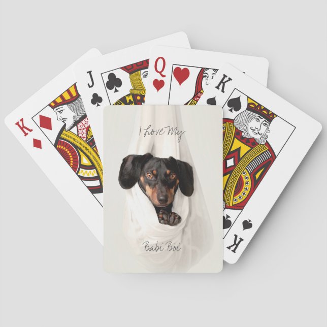 Customized Pet Dog Cat  Notebook Playing Cards (Back)