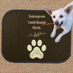 Customized Pet Dog Mom Name Monogram Classic Brown Car Floor Mat