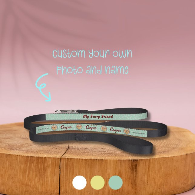 Customized Pet Leash with Portrait & Name (Now Your Dog May have Their Unique Leash With Custom Photo and Name)