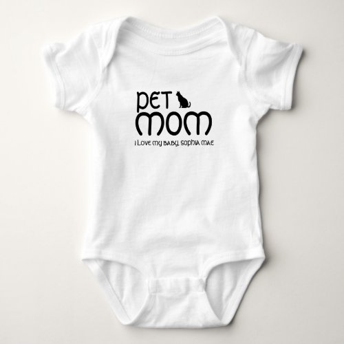 Customized Pet Lover Cat Mom Mother's Day Baby Bodysuit