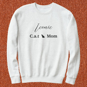 Customized Pet Lover Script Black And Ash Cat Mom Sweatshirt