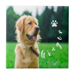  Customized Pet  Photo Dog Lover with Photo Ceramic Tile