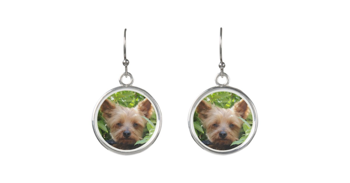 Customized Pet Photo Earrings | Zazzle