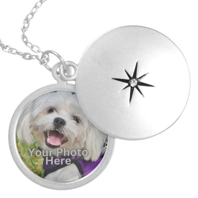 Customized Pet Photo Locket Necklace (Front)