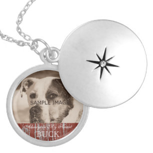Customized Pet Photo Memorial Keepsake Silver Plated Necklace