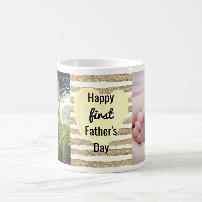 Customized Photo 1st Father's Day Coffee Mug (Center)