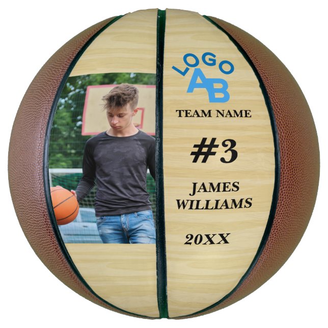 Customized Photo and name gift Basketball (Vertical)