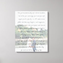 Customized Photo Anniversary Wedding &amp; Vows Canvas Print