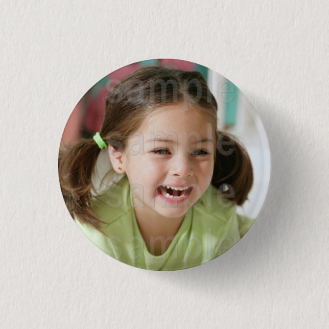Customized Photo Birthday Button (Front)