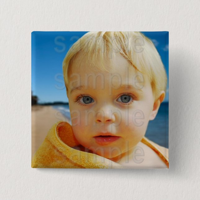 Customized Photo Birthday Button (Front)