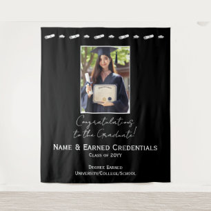 Customized Photo, Cap, Diploma Graduation Backdrop