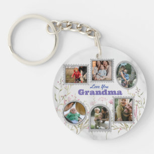 Customized Photo Collage and Memorable Quote Keychain