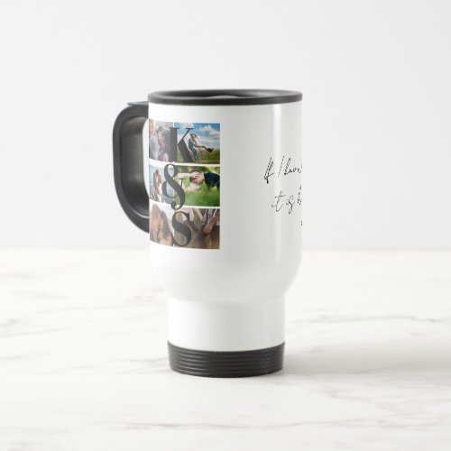 Customized Photo Collage Couple Personalized Gift Travel Mug
