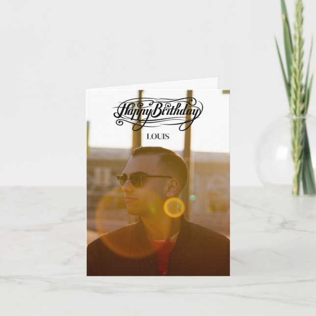 Customized Photo Happy Birthday Card (Front)