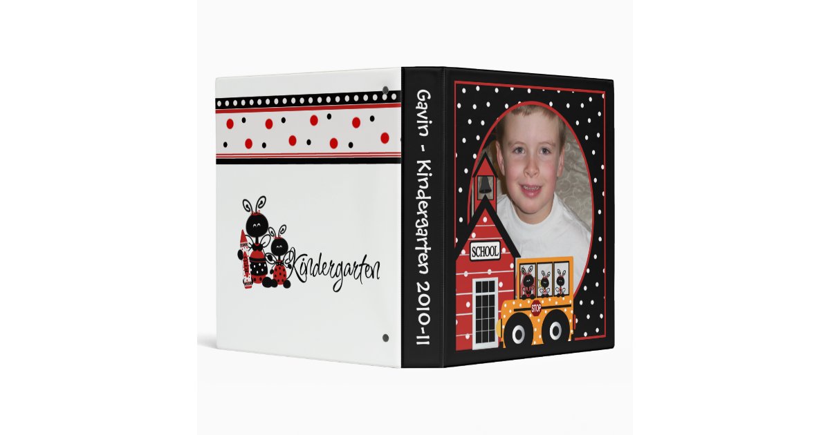 Customized Photo Kindergarten Binder Zazzle