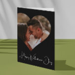 Customized Photo Modern Script Valentine's day Card