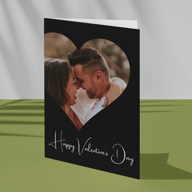Customized Photo Modern Script Valentine's day Card (Creator Uploaded)