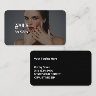 Customized Photo Nail Tech Business Card