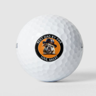 Customized photo of a dog golf balls