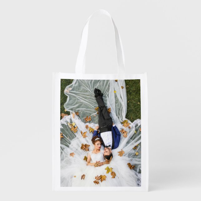 Customized Photo Personalized Grocery Bag (Front)