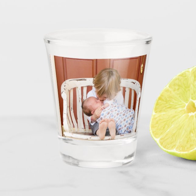Customized Photo Personalized  Shot Glass (Front)