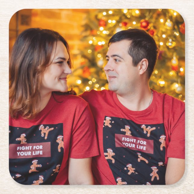 Customized Photo Square Paper Coaster (Front)