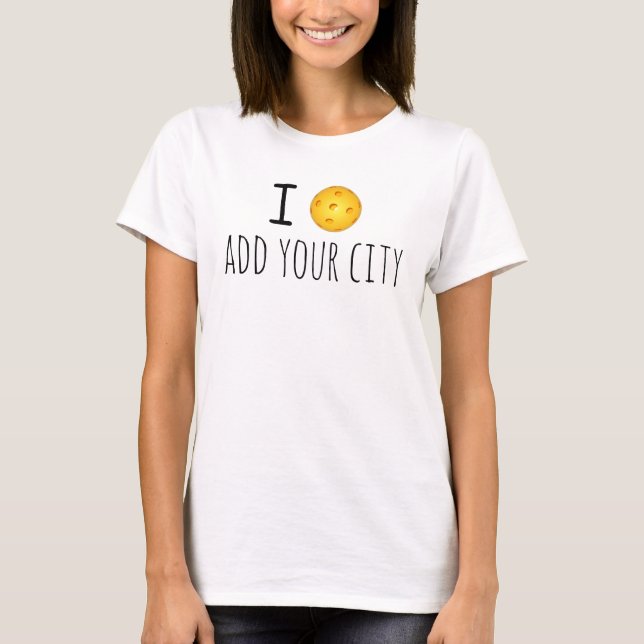 Customized Pickleball T-shirt: Add Your City T-Shirt (Front)