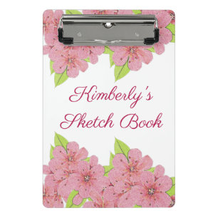 Customized Pink Anemones Mini Clipboard