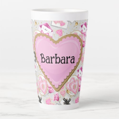 Customized Pink Cookie  Latte Mug