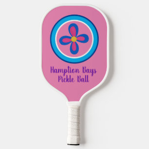 Customized Pink Flower Pickleball Paddle