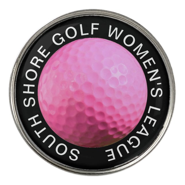 Customized Pink Golf Ball Marker Club Swag (Front)