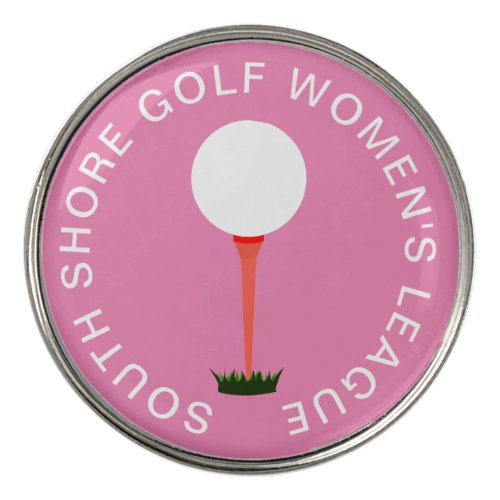 Customized Pink Golf Ball Marker Members Gift