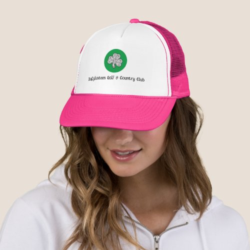 Customized Pink Golf Hat with Logo  Name