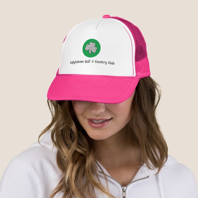 Customized Pink Golf Hat with Logo & Name (In Situ)