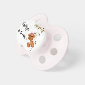 Customized PInk Monkey on Branch Baby Pacifier (Front Right)