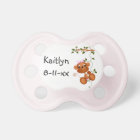 Customized PInk Monkey on Branch Baby Pacifier