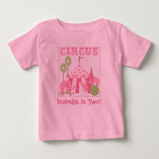 Customized Pink Step Right Up Circus Tshirt (Front)