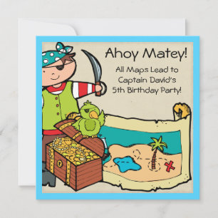 Customized Pirate Party Pirates Birthday Invites
