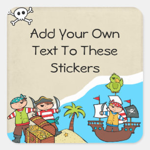 Customized Pirate Party Pirates Stickers
