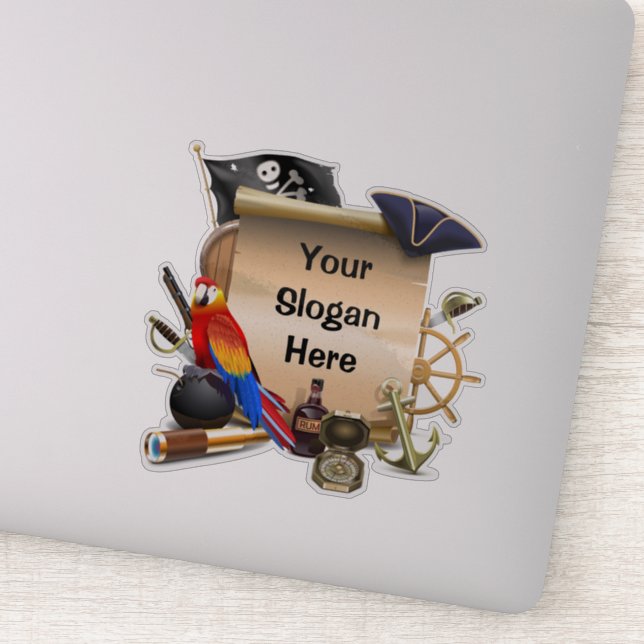Customized Pirates Map Sticker (Detail)