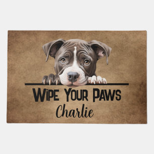 Customized Pitbull Door Mat
