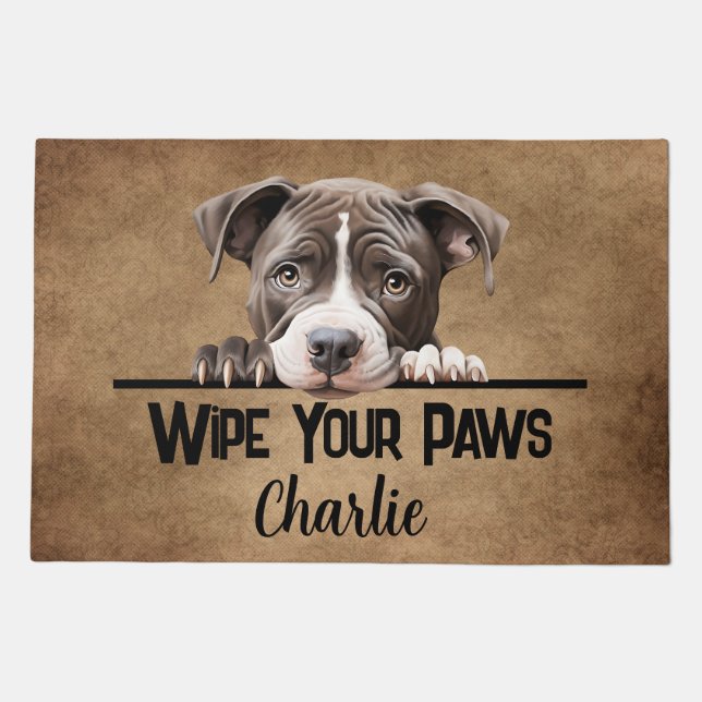 Customized Pitbull Door Mat (Front)