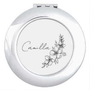 Customized Pocket Makeup Mirror Beautiful Wedding