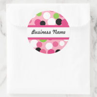 Customized Polka Dot Business Sticker