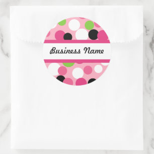Customized Polka Dot Business Sticker