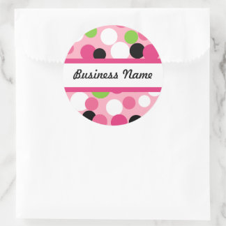 Customized Polka Dot Business Sticker